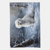 Malteser lassen Schnee Weihnachten Geschirrtuch (Vertikal)