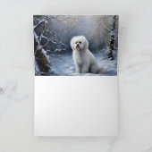 Malteser lassen Schnee Weihnachten Karte (Innenseite)