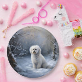 Malteser lassen Schnee Weihnachten Pappteller (Party)