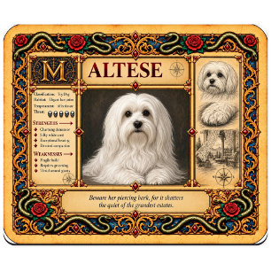 Malteser, mittelalterliche Bestiarien-Kunst Mousepad