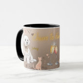 “Malteser-Paar” Hunde-Tasse Tasse (Vorderseite Links)
