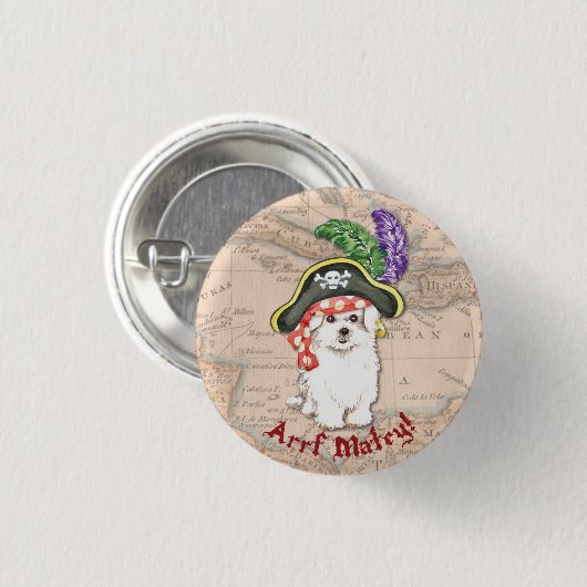 Malteser Pirate Button (Vorne & Hinten)