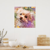 Malteser Rettung Welpe 2 mit Blick durch TEARS Pos Poster (Küche)