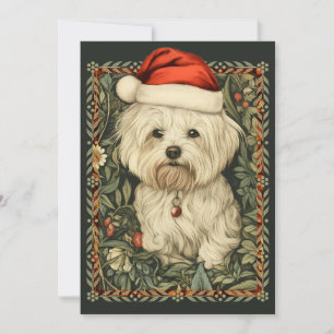 Malteser Vintage William Morris Weihnachten Einladung
