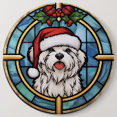 Malteser Weihnachten aus festem Glas Button (Vorderseite)
