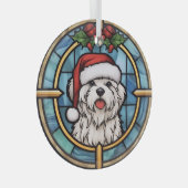 Malteser Weihnachten aus festem Glas Ornament Aus Glas (Vorderseite Rechts)