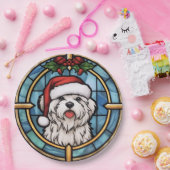 Malteser Weihnachten aus festem Glas Pappteller (Party)