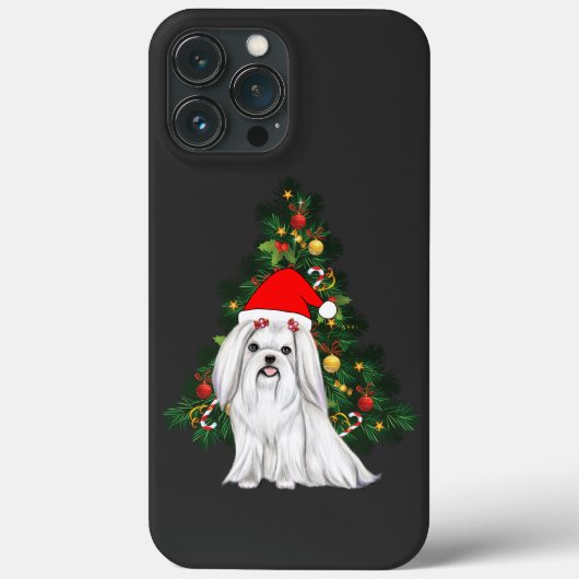 Malteser Weihnachten, maltesischer Hund mit Weihna Case-Mate iPhone Hülle (Rückseite)