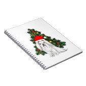 Malteser Weihnachten, maltesischer Hund mit Weihna Notizblock (Rechte Seite)