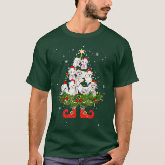 Malteser Weihnachtsbaum Leuchten Niedliche Weihnac T-Shirt