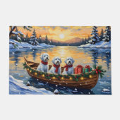 Malteser Weihnachtsboot-Feiertag Fußmatte (Vorderseite)