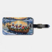Malteser Weihnachtsboot-Feiertag Gepäckanhänger (Rückseite horizontal)