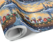 Malteser-Weihnachtsboot-Feiertag Geschenkpapier (Rolleneckpunkt)