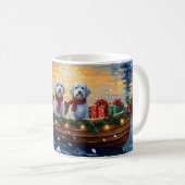 Malteser-Weihnachtsboot-Feiertag Kaffeetasse (VorderseiteRechts)