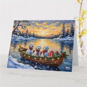 Malteser-Weihnachtsboot-Feiertag Karte (Gelbe Blume)