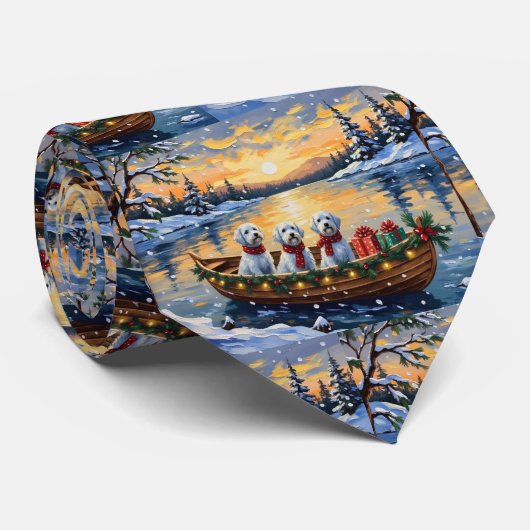 Malteser-Weihnachtsboot-Feiertag Krawatte (Gerollt)