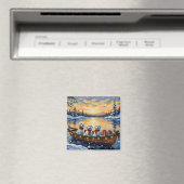 Malteser-Weihnachtsboot-Feiertag Magnet (In Situ (Geschirrspüler))