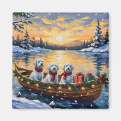 Malteser-Weihnachtsboot-Feiertag Magnet (Vorne)