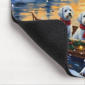 Malteser-Weihnachtsboot-Feiertag Mousepad (Ecke)