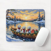 Malteser-Weihnachtsboot-Feiertag Mousepad (Mit Mouse)