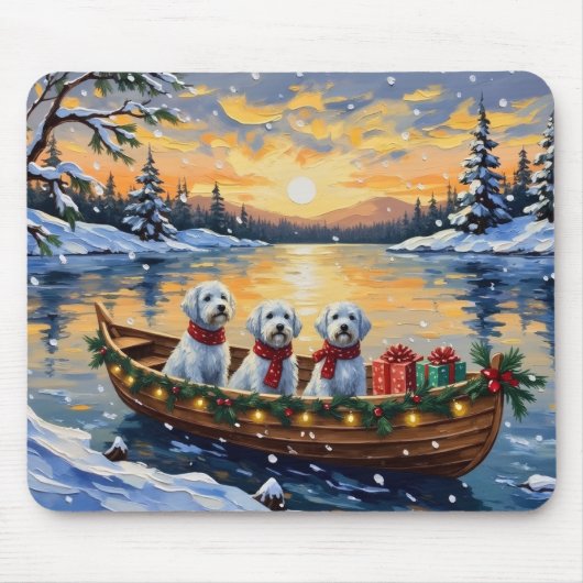 Malteser-Weihnachtsboot-Feiertag Mousepad (Vorne)