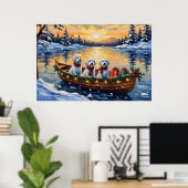 Malteser-Weihnachtsboot-Feiertag Poster (Heimbüro)
