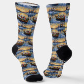 Malteser-Weihnachtsboot-Feiertag Socken (Gewinkelt)
