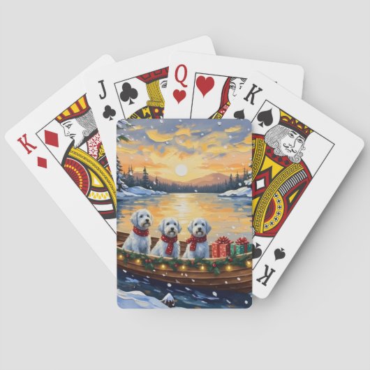 Malteser-Weihnachtsboot-Feiertag Spielkarten (Rückseite)