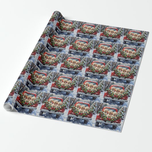 Malteser-Weihnachtsroter-LKW-Feiertag Geschenkpapier (Ungerollt)