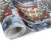 Malteser-Weihnachtsroter-LKW-Feiertag Geschenkpapier (Rolleneckpunkt)