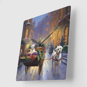 Malteser Weihnachtssaison Quadratische Wanduhr