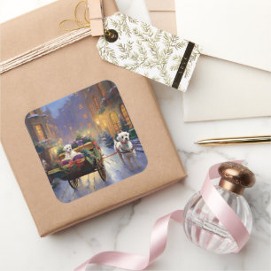 Malteser Weihnachtssaison Quadratischer Aufkleber