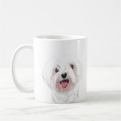 Malteser Weißhund niedliche Tasse (Links)