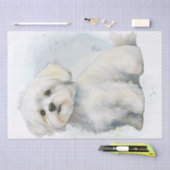 Malteser Welpenhund Seidenpapier (Handwerk)
