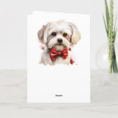 Malteser Welpenhund zum Geburtstag Karte (Rückseite)