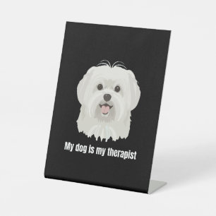 Malteserhund Sockelschild