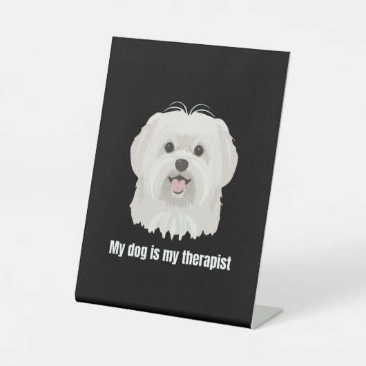 Malteserhund Sockelschild (Vorderseite)