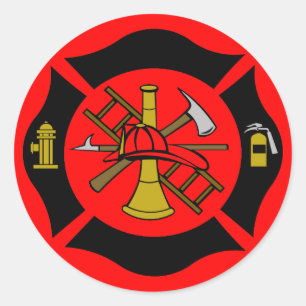 Malteserkreuz-Aufkleber 2 Runder Aufkleber