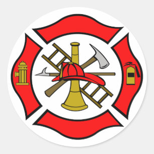 Malteserkreuz-Aufkleber Runder Aufkleber