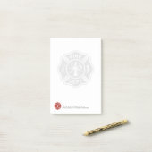 Malteserkreuz der Feuer-Rettungs-| Post-it Klebezettel (Auf Schreibtisch)