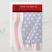 Malteserkreuz der Feuerwehrmann-Geschenk-Flagge-| Briefpapier (Vorne/Hinten)