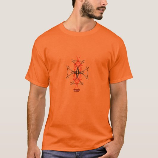 Malteserkreuz des Nadelstreifens T-Shirt (Vorderseite)