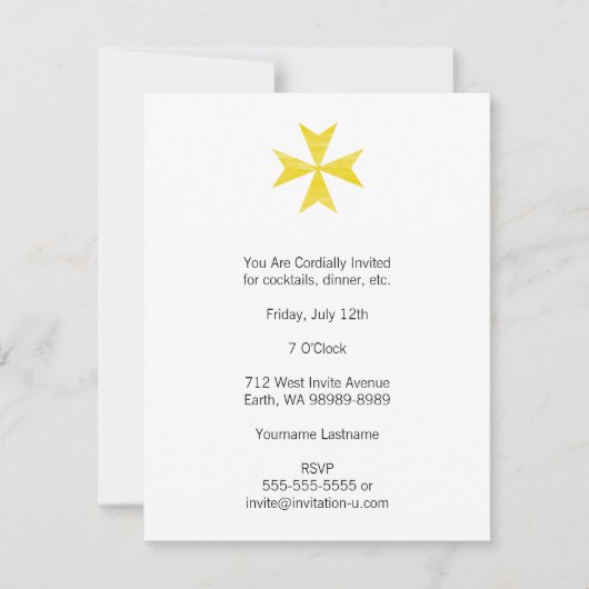 Malteserkreuz Einladung (Vorderseite)