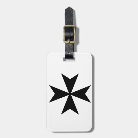 Malteserkreuz Gepäckanhänger (Vorderseite vertikal)