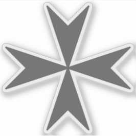 Malteserkreuz (grau) aufkleber