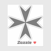 Malteserkreuz (grau) aufkleber (Blatt)