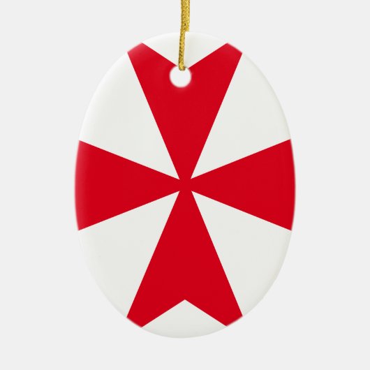 Malteserkreuz Keramikornament (Vorne)