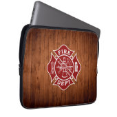 Malteserkreuz-Laptop-Tasche Feuer-Abteilung Laptopschutzhülle (Vorne Rechts)