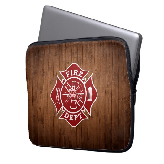 Malteserkreuz-Laptop-Tasche Feuer-Abteilung Laptopschutzhülle (Vorderseite Links)