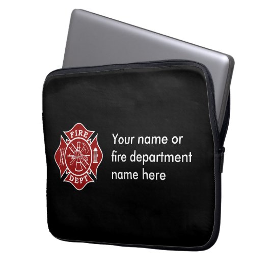 Malteserkreuz-Laptop-Tasche Feuer-Abteilung Laptopschutzhülle (Vorderseite Links)